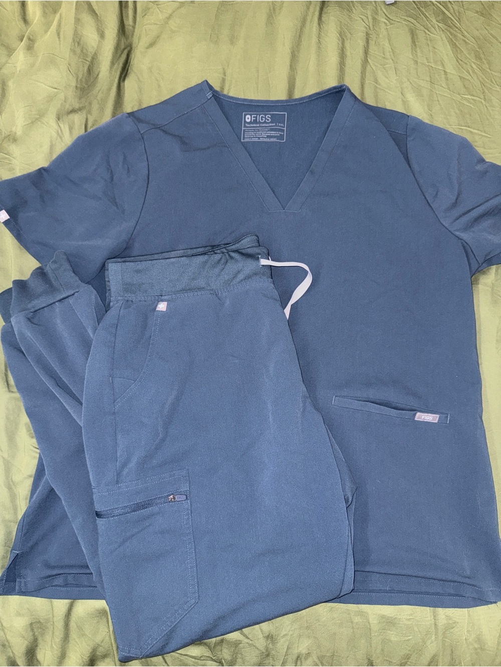 FIGS Blue Grey Scrub SET Top XXL and Jogger XL Tall
